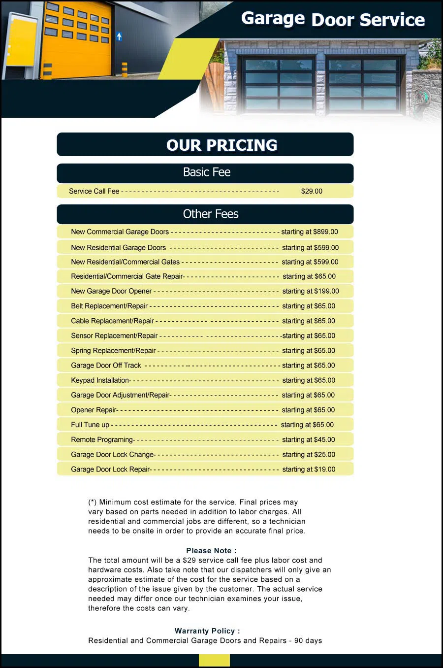 Garage Door And Opener Repairs Chevy Chase, MD 301-327-1061